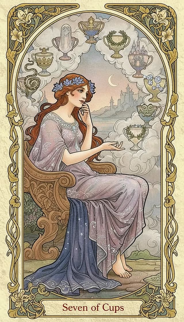 Seven of Cups Upright