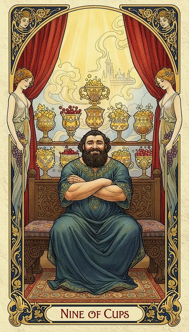 Nine of Cups Upright