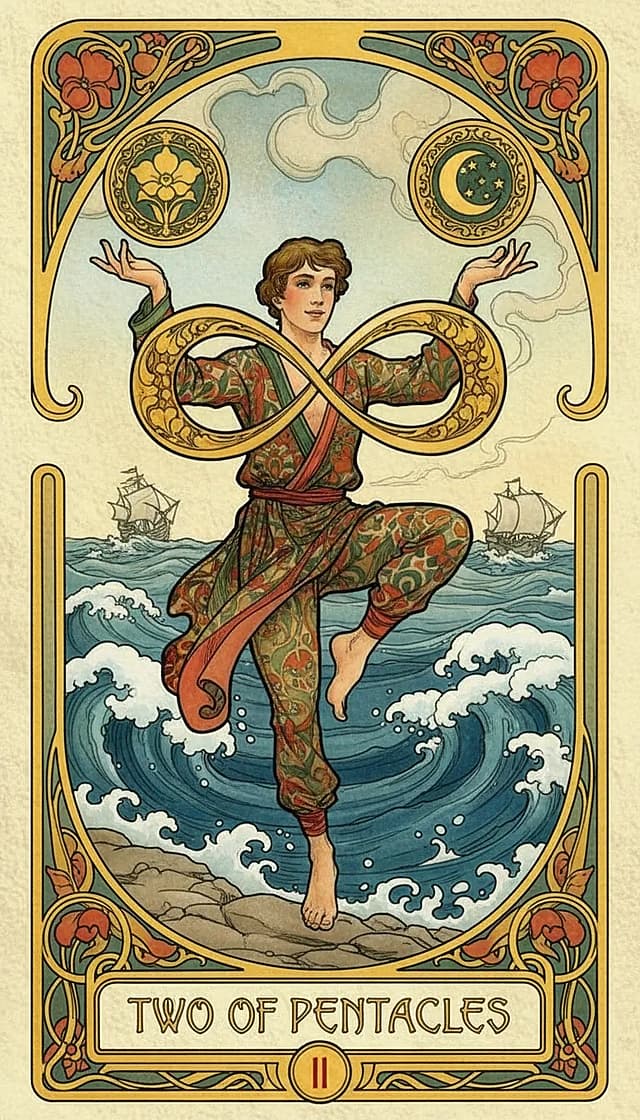 Two of Pentacles Upright