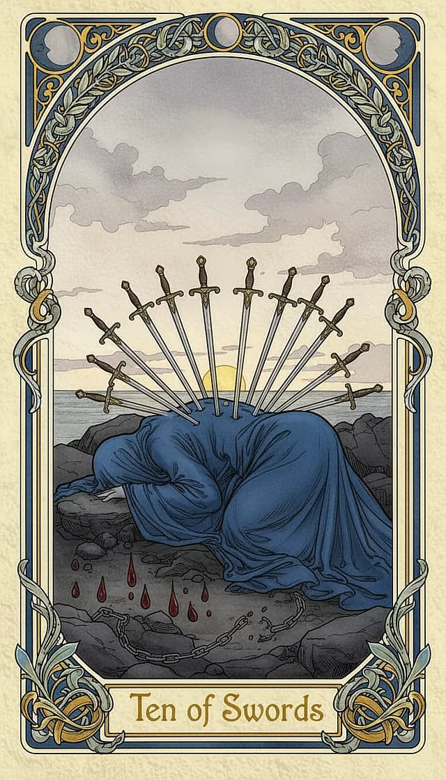 Ten of Swords Upright