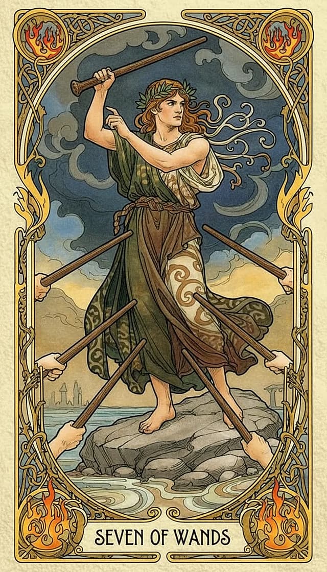 Seven of Wands Upright